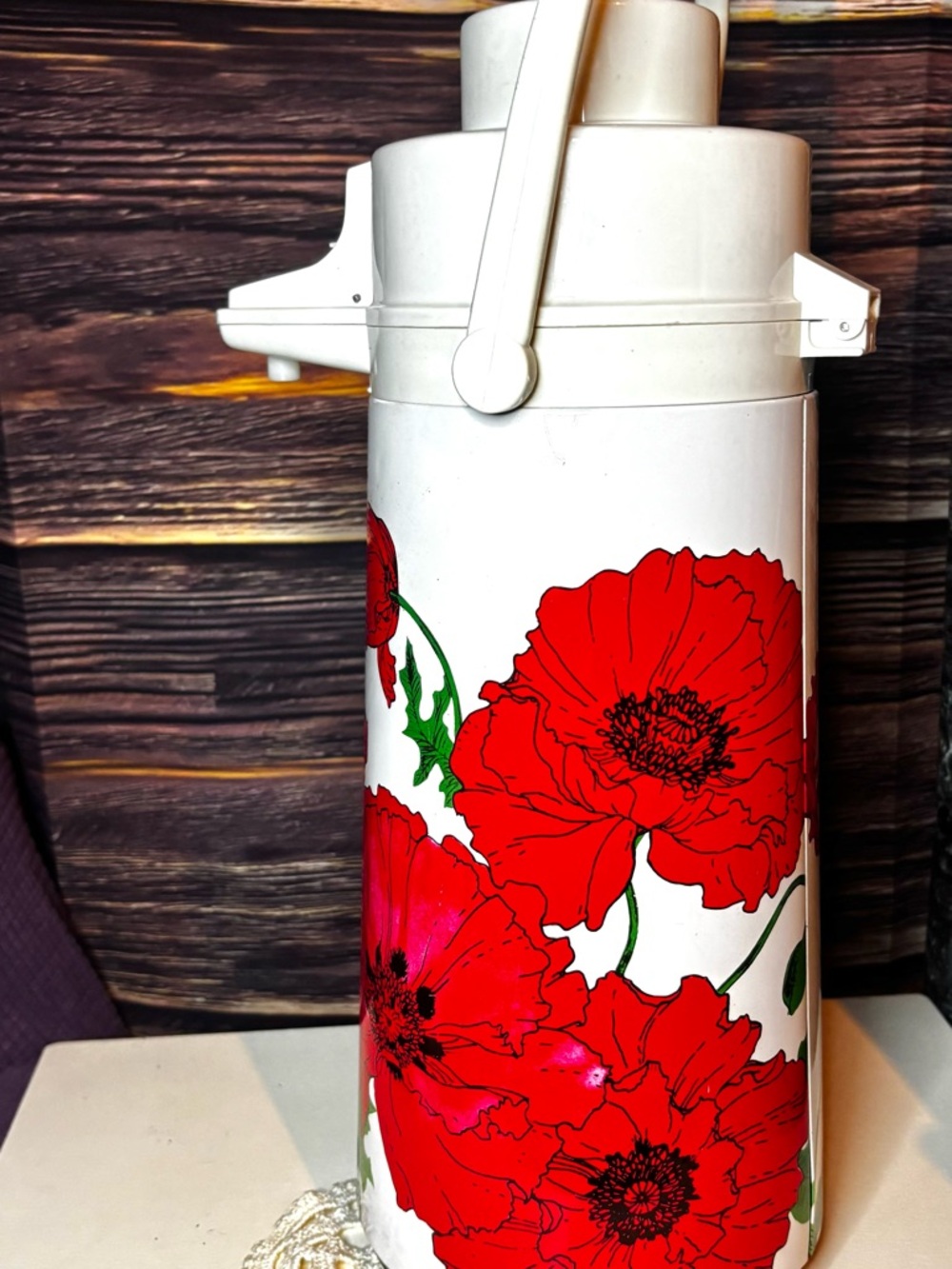 Vintage Phoenix Red Poppy Air Pot